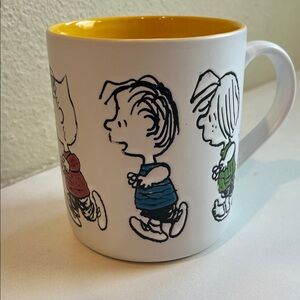 Peanuts Snoopy Character Mug with Yellow Interior